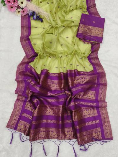 HARNAAZ BY SAGAR IMPEX GOLD ZARI WEAVING SILK SAREE EXPORTER IN INDIA